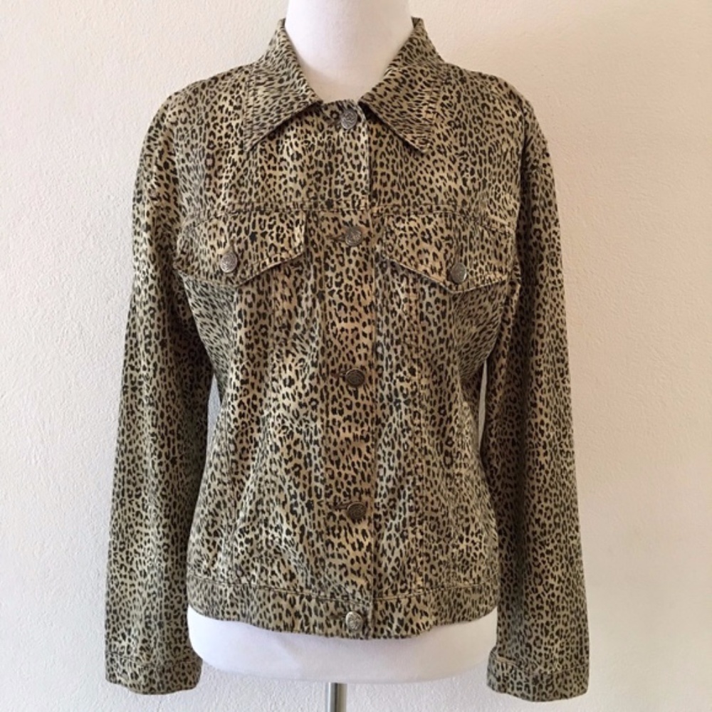 Blumarine Animal Print Jeans Jacket Size IT42 US